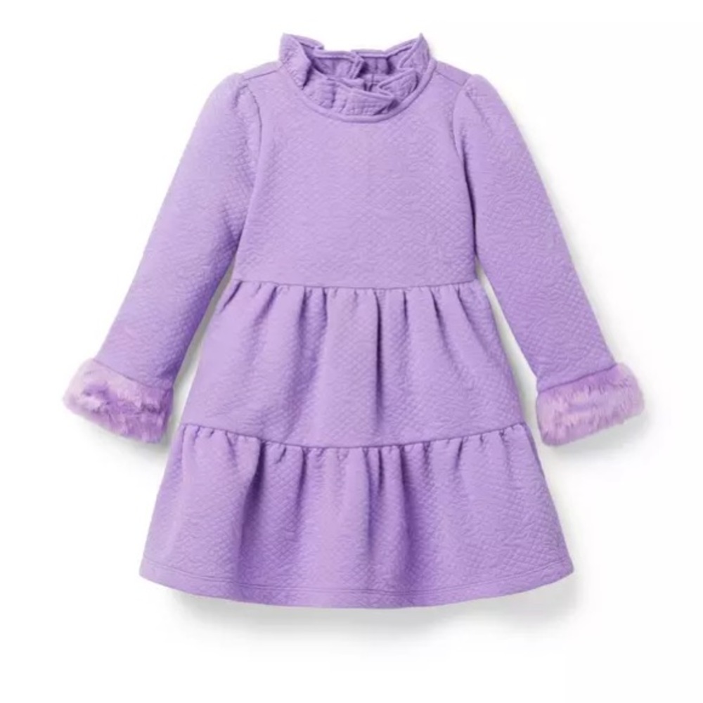 Janie and Jack Lavender Cozy Frills Dress Size 12-18 Months